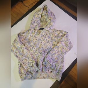 Polo Ralph Lauren Blue Floral Sweater Hoodie Size Small Petite